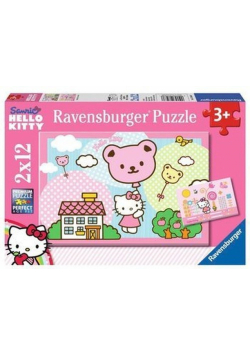 Puzzle Hello Kitty z balonami 2x12