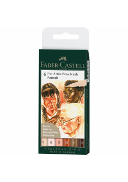 Pisaki Pitt Artist Pen B Portrait  Faber-Castell 6 kolorów