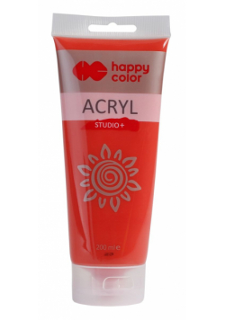 Farba akrylowa Studio 200 ml jasnoczerwony kadmowy Happy Color