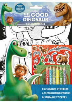 Zestaw do kolorowania z kredkami. Good Dinosaur