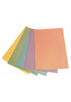 Karton obustronny pepitka 300g 24x34cm 5 ark MIX