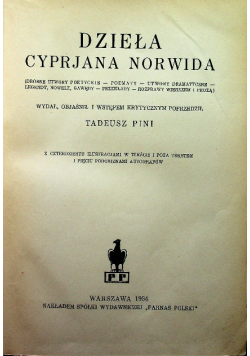 Dzieła Cyprjana Norwida 1934 r.