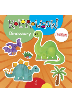 Kolorowanki z naklejkami Dinozaury
