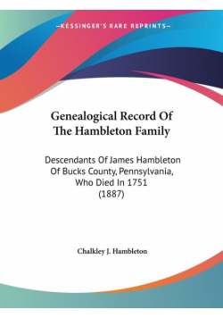 Genealogical Record Of The Hambleton Family