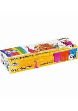 Farby plakatowe Firello 20 ml. 12 kolorów