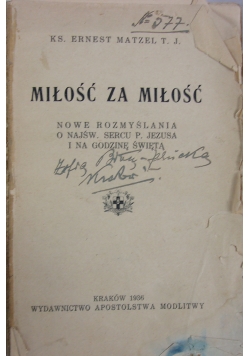 Miłość za miłość, 1936 r.
