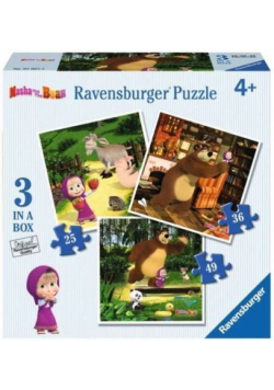 Puzzle Masza i Niedźwiedź 3w1