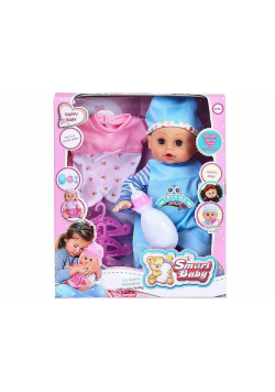 Lalka bobas 30cm z butelką i ubrankami