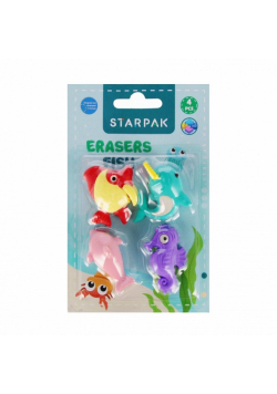 Gumka do mazania 3D puzzle 4 sztuki Fish