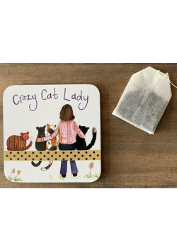 Podkładka pod kubek C153 Crazy Cat Lady Kociara