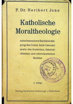 Katholische Moraltheologie 1936 r.