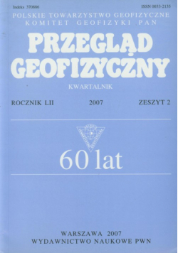 Przegląd Geofizyczny Rocznik LII 2007 Zeszyt 2