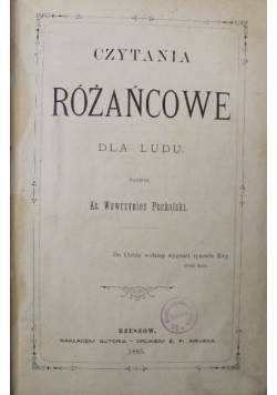 Czytania różańcowe dla ludu 1885 r.
