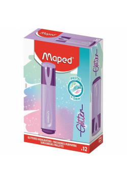 Zakreślacz Glitter Pastel fioletowy (12szt) MAPED