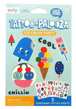 Tatuaże zmywalne mini Tattoo Palooza - Lody