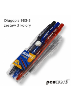Długopis ze sprężynką 3 kolory