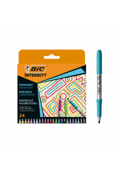 Markery BIC Intensity Permanent Intense+Pastel+Metallic 24 kolory