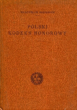 Polski Kodeks Honorowy Reprint z ok 1919 r.