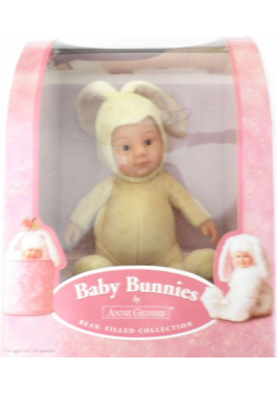 Lalka Anne Geddes Siedzący króliczek waniliowy