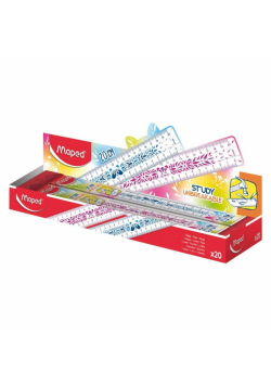 Linijka Study niełamliwa 20cm (20szt) MAPED
