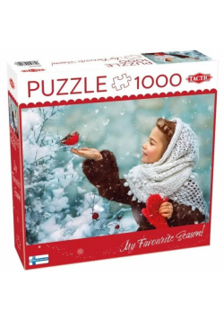 Puzzle 1000 Girl in red Mittens