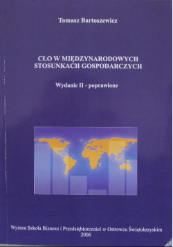 Cło w międzynarodowych stosunkach gospodarczych