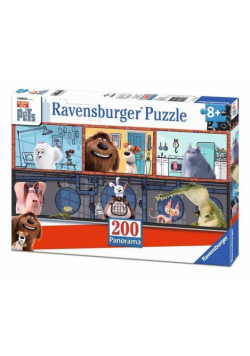 Puzzle Panorama Sekretne życie zwierzaków domowych 200