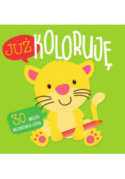 Już koloruję z naklejkami Kotek