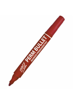 Marker permanentny okragły czerwony 10 sztuk