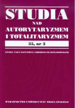 Studia nad Autorytaryzmem i Totalitaryzmem 35,nr 3