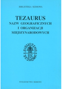 Tezaurus nazw geograficznych i organizacji międzynarodowych