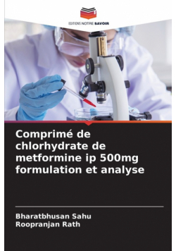 Comprimé de chlorhydrate de metformine ip 500mg formulation et analyse
