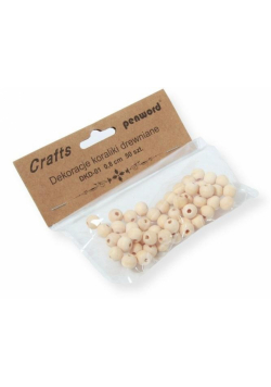 Dekoracje koraliki drewniane 8mm 50szt