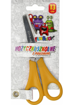 Nożyczki szkolne Fun & Joy z podziałką 13 cm