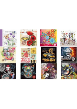 Notes ozdobny 100x100 w linie 60 stron mix