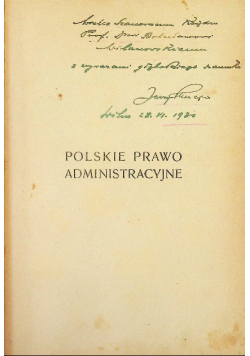Polskie prawo administracyjne w zarysie około 1929 r.