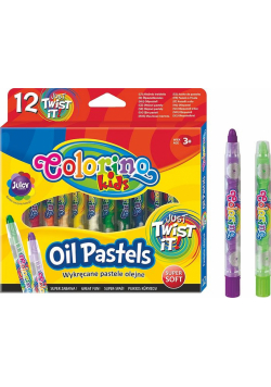 Pastele Colorino Kids olejne wykręcane 12 kolorów