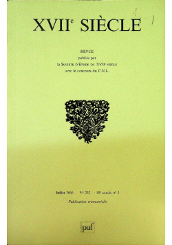 Revue XVIIe Siècle Nr 233