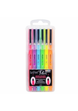 Cienkopisy Le Pen Flex Neon 6szt