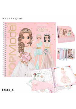 Zestaw Dress Me Up Wedding suknie ślubne TOP Model z naklejkami 12411A