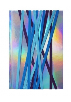 Notes A5 holograficzny z gumkami