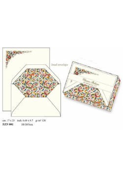 Papeteria box 10 kopert i 10 papierów listownych FZN 001
