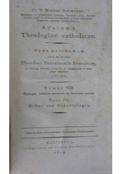 Systema Theologiae Catholicae. Tom VIII, 1819 r.