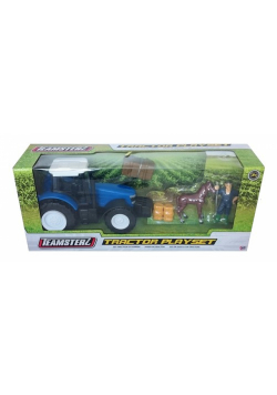 Zestaw rolniczy Traktor niebieski + koń