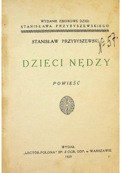 Dzieci nędzy 1929 r.