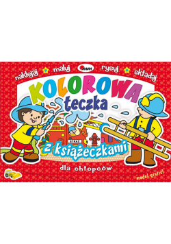 Kolorowa teczka z książeczkami dla chłopców