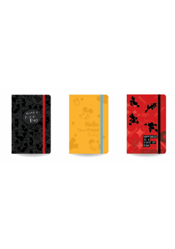 Notes A5 80k. linia z gumką Disney fashion Mickey Mouse 1 szt. mix