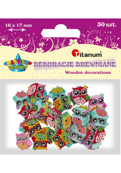 Dekoracje drewniane sówki 30 sztuki