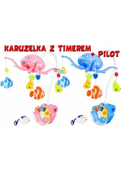 Duża karuzelka z projektorem ośmiornica + pilot