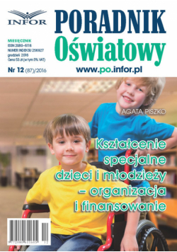 Kształcenie specjalne dzieci i młodzieży - organizacja i finansowanie